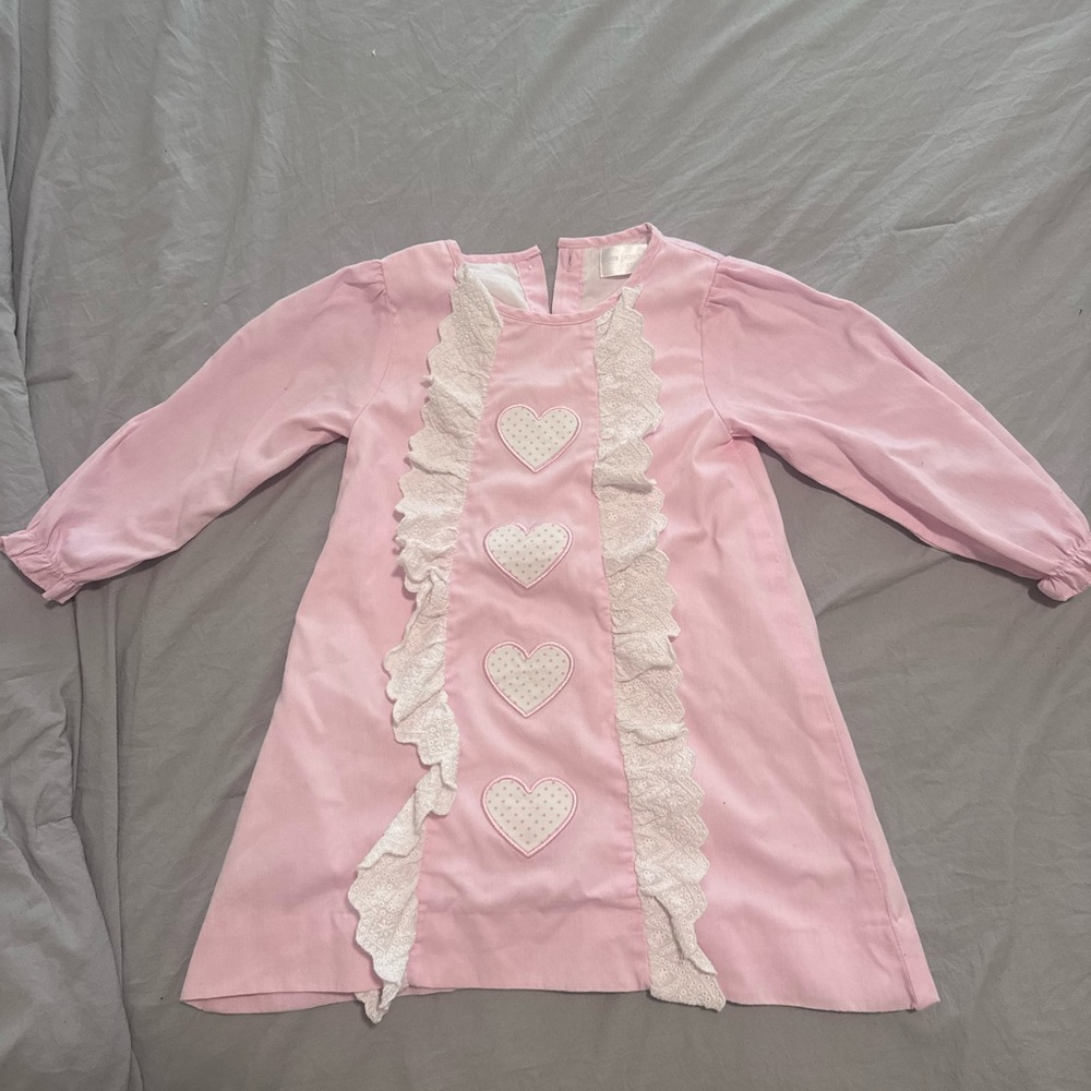 Pink Dress with Heart Accents